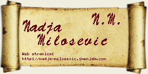 Nadja Milošević vizit kartica